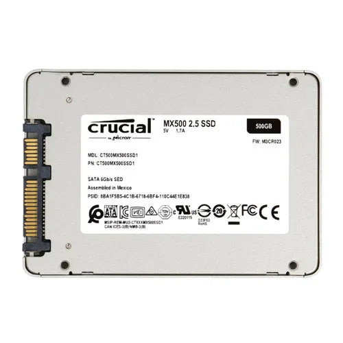 CT500MX500SSD1 Crucial MX500 500GB Triple-Level Cell SATA 6Gb/s 2.5-Inch Solid State Drive