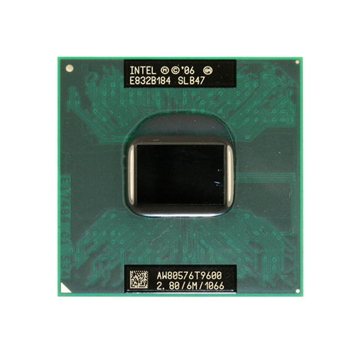 SLG9F Intel Core 2 Duo T9600 Dual-Core 2.80GHz 1066MHz FSB 6MB L2 Cache Socket PGA478 Processor