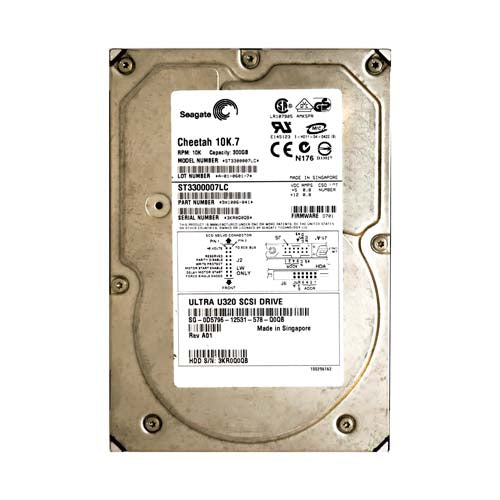 D5796 Dell 300GB 10000RPM Ultra320 SCSI 80-Pin 3.5-Inch Hard Drive for PowerEdge Servers
