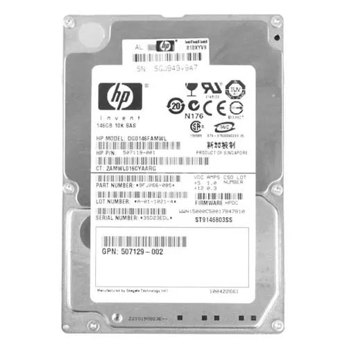DG0146FAMWL HP 146GB 10000RPM SAS 6Gb/s SFF Hot-Pluggable Dual Port 2.5-inch Hard Drive with Tray for Gen1 to Gen7 ProLiant Server