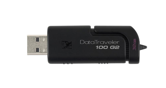 DT100G2/32GBZBK Kingston DataTraveler 100 G2 32GB Hi-Speed USB 2.0 Flash Drive