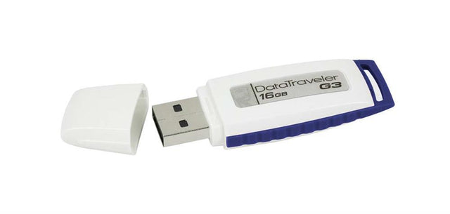 DTIG3/16GBZCR Kingston DataTraveler G3 16GB USB 2.0 Flash Drive (White / Blue)