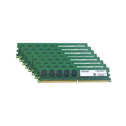 CT8KIT102472AB667 - Crucial 64GB Kit (8 X 8GB) DDR2-667MHz PC2-5300 ECC Registered CL5 240-Pin DIMM Dual Rank Memory