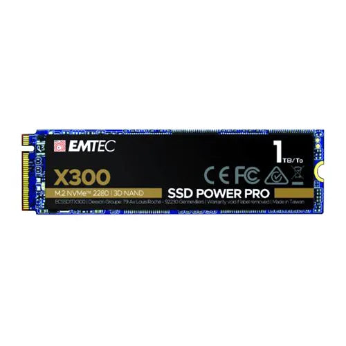 ECSSD1TX300 Emtec Power Pro X300 1TB PCI Express NVMe 3.0 x4 M.2 2280 Solid State Drive