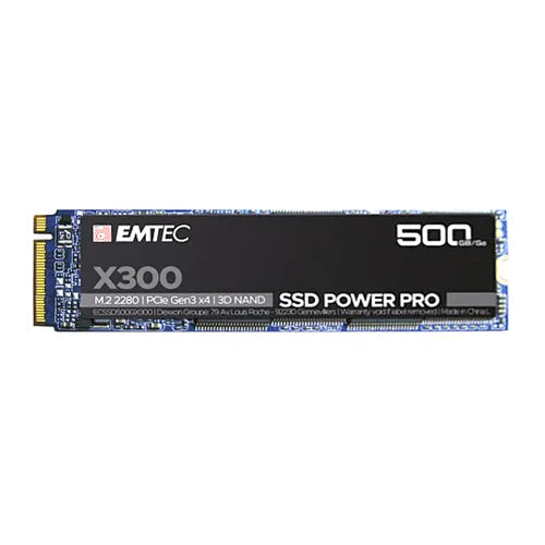 ECSSD500GX300 Emtec Power Pro X300 500GB PCI Express NVMe 3.0 x4 M.2 2280 Solid State Drive