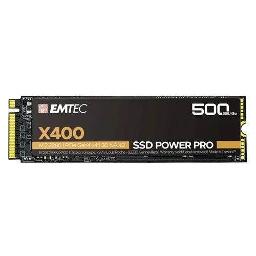 ECSSD500GX400 Emtec Power Pro X400 500GB PCI Express NVMe 4.0 x4 M.2 2280 Solid State Drive