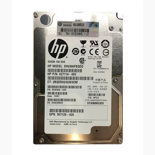 EH0300FBQDD HP 300GB 15000RPM SAS 6Gb/s SFF Hot-Pluggable Dual Port 2.5-inch Hard Drive with Tray for Gen1 to Gen7 ProLiant Server