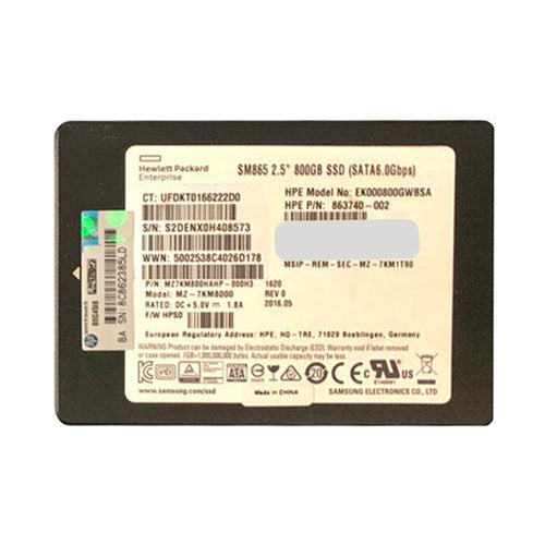 EK000800GWBSA HP 800GB SATA 6Gb/s Hot-Pluggable Write Intensive 2.5-Inch Hybrid Solid State Drive for ProLiant Server and Storage Array