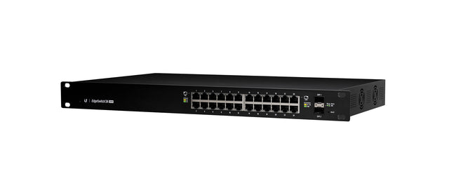 ES-24-500W - Ubiquiti EdgeSwitch 24-Port 500-Watt Managed PoE+ Gigabit Switch with SFP