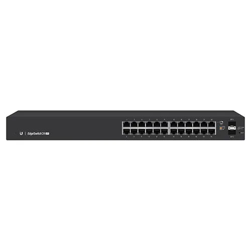 ES-24-LITE Ubiquiti EdgeSwitch 24 x RJ-45 Ports 1000Base-T + 2 x SFP Ports Layer 3 Managed Gigabit Ethernet Network Switch