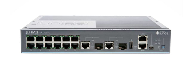 EX2200-C-12T-2G - Juniper EX2200 Series 12 x Ports 10/100/1000Base-T + 2 x Combo Gigabit SFP Ports Layer3 Managed 1U Rack-mountable Gigabit Ethernet Network Switch