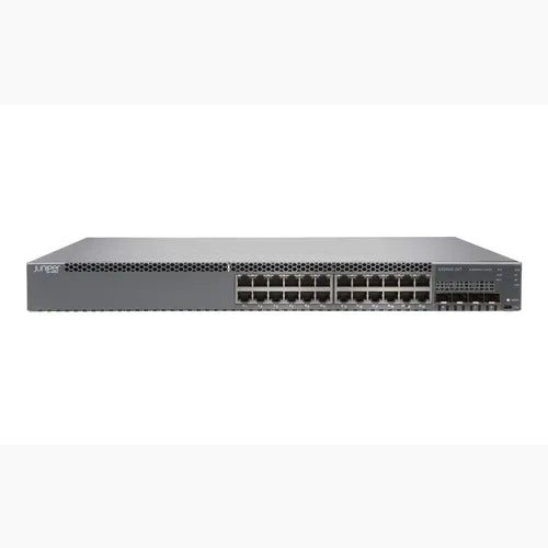 EX3400-24T Juniper EX3400 Series 24 x Ports 10/100/1000BaseT + 4 x SFP+ Ports + 2 x QSFP+ Ports 1U Rack-mountable Gigabit Ethernet Network Switch