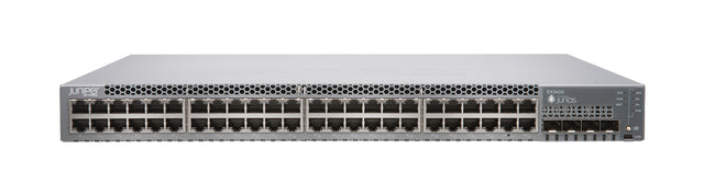 EX3400-48T - Juniper EX3400 Series EX3400-48T 48 x Ports 10/100/1000BaseT + 4 x SFP+ Ports + 2 x QSFP+ Ports Layer 3 Managed 1U Rack-mountable Gigabit Ethernet Network Switch