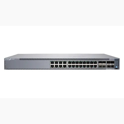 EX4100-24T-CHAS Juniper EX4100 Series EX4100-24T 24 x Ports 10/100/1000Base-T + 4 x 10GbE Uplink Ports + 4 x 25GbE Stacking/Uplink Ports Layer 3 Managed 1U Rack-mountable Gigabit Ethernet Network Switch
