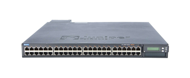 EX4200-48T-DC - Juniper EX4200 Series EX4200-48T-DC 48 x RJ-45 Ports 10/100/1000Base-T + 8 x RJ-45 PoE Ports Layer 3 Managed 1U Rack-mountable Stackable Gigabit Ethernet Network Switch
