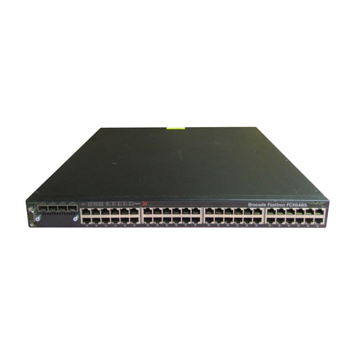 FCX648S-ADV Brocade FCX Series 48 x Ports 1000Base-T PoE + 4 x Ports SFP 1U Rack-mountable Layer 3 Managed Gigabit Ethernet Switch
