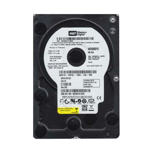 FN150 Dell 500GB 7200RPM SATA 3Gb/s 16MB Cache 3.5-Inch Hard Drive for PowerEdge Servers