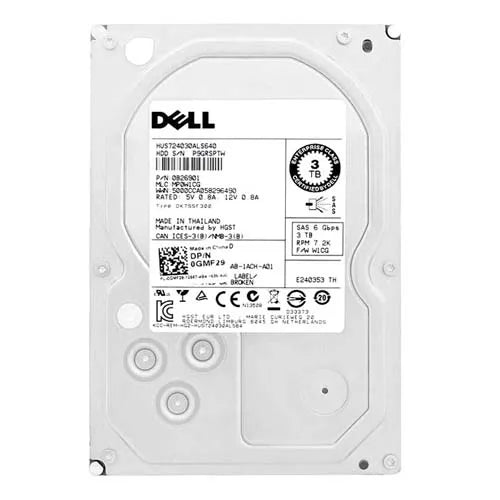 GMF29 Dell 3TB 7200RPM SAS 6Gb/s 64MB Cache 3.5-Inch Hard Drive