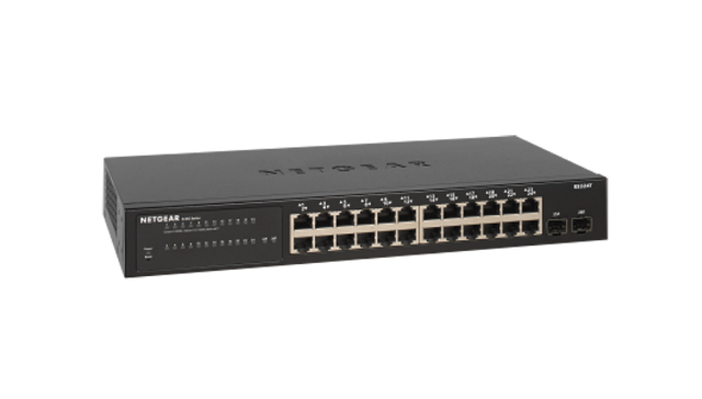 GS324TP-100NAS - Netgear Prosafe S350 Series GS324TP 24 x Ports PoE+ 10/100/1000Base-T + 2 x SFP Ports Layer2 Managed Rack-mountable Gigabit Ethernet Network Switch