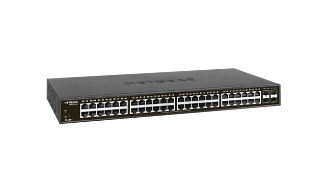 GS348T-100EUS - Netgear Prosafe 300 Series GS348T 48 x Ports 10/100/1000Base-T + 4 x SFP Ports Layer2 Managed Rack-mountable Gigabit Ethernet Network Switch