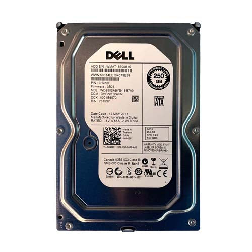 H962F Dell 250GB 7200RPM SATA 3Gb/s 3.5-Inch Hard Drive for PowerEdge Servers