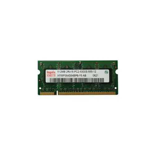 HYMP564S64BP6-Y5 AB - Hynix 512MB DDR2-667MHz PC2-5300 non-ECC Unbuffered CL5 200-Pin SODIMM 1.8V Dual Rank Memory Module