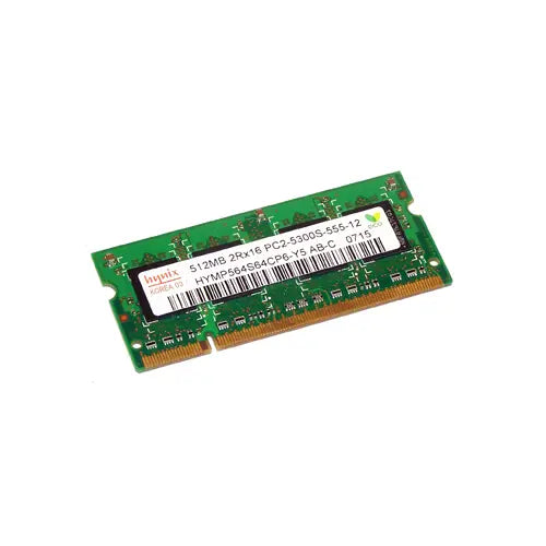 HYMP564S64CP6-Y5 AB-C - Hynix 512MB DDR2-667MHz PC2-5300 non-ECC Unbuffered CL5 200-Pin SODIMM 1.8V Dual Rank Memory Module