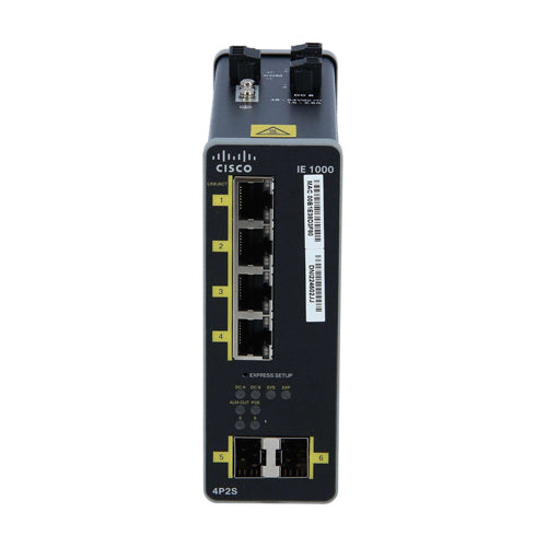 IE-1000-4P2S-LM-RF Cisco Industrial Ethernet 1000 Series 5 x Ports 10/100Base-TX Layer 2 Managed Rail-mountable Fast Ethernet Network Switch