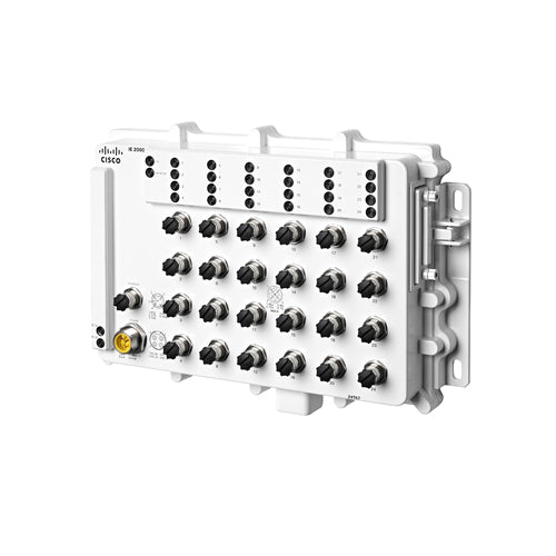 IE-2000-24T67-B Cisco Industrial Ethernet 2000 IP67 Series 24 x Ports 10/100Base-T LAN Layer 2 Managed Fast Ethernet Network Switch