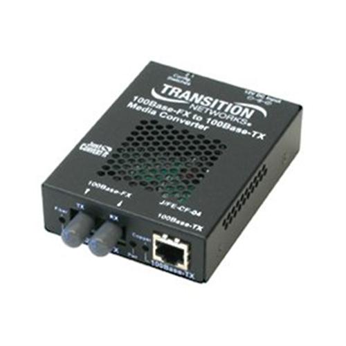 J/FE-CF-04SMLC Transition 100Base-TX (RJ-45) to 100Base-FX 1310 NM Single-Mode (LC) 20 Kilometer/12.4 Miles for Fast Ethernet Just Convert-IT Stand-Alone Media Converter