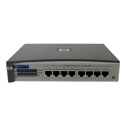 J4097CR HP ProCurve 408 8 x RJ-45 Ports 10/100Base-TX Layer 2 Unmanaged Rack-mountable Fast Ethernet Network Switch