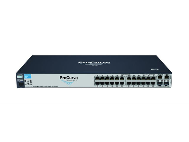 HP ProCurve 2610 Series 2610-24-PWR 24 x RJ-45 Ports PoE 10/100Base-TX + 2 x Dual Personality RJ-45/SFP miniGBIC Ports Layer 2 Managed Rack-mountable Fast Ethernet Network Switch
