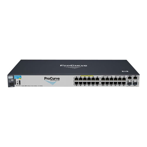 J9086 HP ProCurve Switch 2610-24/12PWR 12-Ports 10/100Base-TX + 12-Ports 10/100Base-TX PoE + 2 x 10/100/1000Base-T Ports + 2 x SFP (miniGBIC) Slots Layer 2 Managed Switch