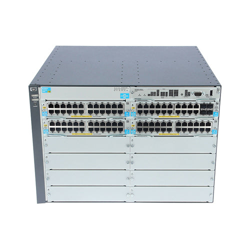 J9540A#ACC HP ProCurve 5400 zl Series 5412-92G-PoE+ 92 x RJ-45 PoE+ Ports 1000Base-T + 4 x SFP mini-GBIC Ports + 8 x Open Module Slots Layer 3 Managed Rack-Mountable Gigabit Ethernet Network Switch