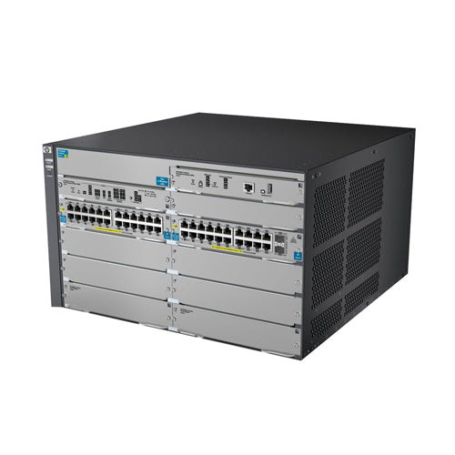 J9638AC HP E8200 zl Series E8206-44G-PoE+/2xG-SFP+ v2 44 x RJ-45 Ports PoE+ 10/10/1000Base-T + 2 x SFP+ Ports + 4 x Open Module Slots Layer 4 Managed Rack-mountable Gigabit Ethernet Network zl Switch