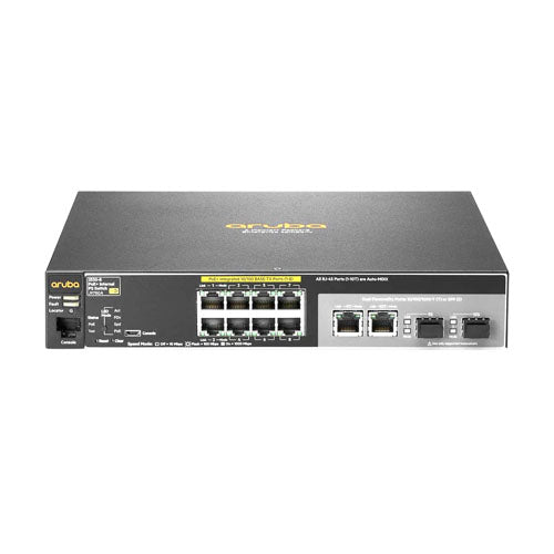 J9780A#ABA HP Aruba 2530 Series 2530-8-PoE+ 8 x Ports PoE+ 10/100Base-TX + 2 x Dual Personality SFP Ports Layer 2 Managed 1U Rack-mountable Fast Ethernet Network Switch