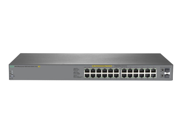 J9983-61001 HP OfficeConnect 1820-24G-PoE+ 12 x RJ-45 Ports PoE+ 10/100/1000Base-T + 12 x RJ-45 Ports + 2 x SFP Ports Layer 2 Managed 1U Rack-Mountable Gigabit Ethernet Network Switch