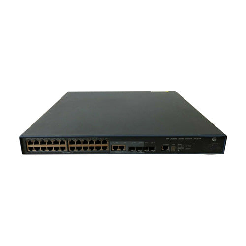 JG301-61201 HP FlexNetwork 3600 EI Series 3600-24-PoE+ 24 x Ports PoE+ 100Base-TX + 2 x GBE Ports + 4 x Ports SFP (mini GBIC) Layer 3 Managed Fast Ethernet Network Switch