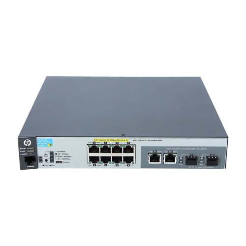 JL070A#ACJ HP Aruba 2530 Series 2530-8-PoE+ 8 x RJ-45 Ports PoE+ 10/100/1000Base-T + 2 x Gigabit Combo Ports Layer 2 Managed 1U Rack-mountable Gigabit Ethernet Network Switch