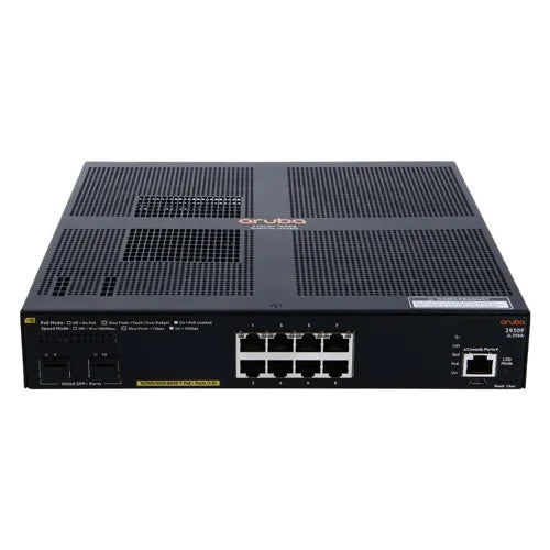 JL258AC1 HP Aruba 2930F Series 2930F-8G-PoE+-2SFP+ 8 x Ports PoE+ 10/100/1000Base-T + 2 x SFP+ Ports Layer 3 Managed 1U Rack-Mountable Gigabit Ethernet Network Switch