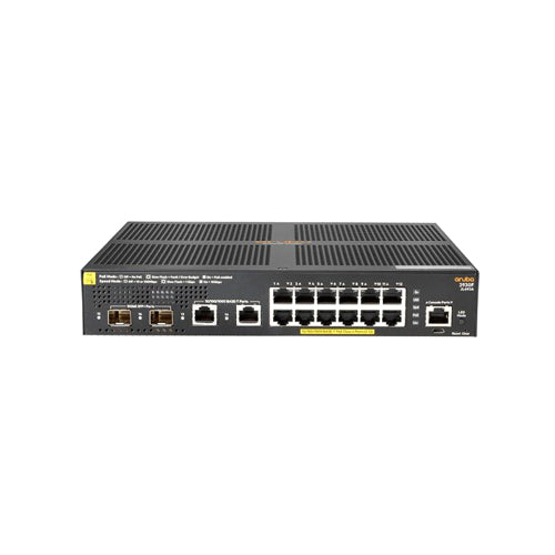 JL693-61001 HP Aruba 2930F 12G PoE+ 12 x Ports 10/100/1000 PoE+ + 2 x Ports 1G/10G SFP+ Uplink + 2 x Ports 10/100/1000 Rack-Mountable 1U Layer 3 Managed Gigabit Ethernet Network Switch