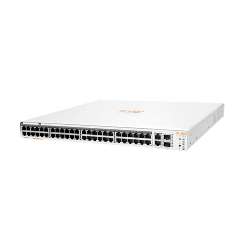 JL809A HP Aruba Instant On 1960 48 x Ports 10/100/1000 PoE + 2 x Ports 10 Gigabit SFP+ + 2 x Ports 100/1000/10GBase-T Rack-Mountable Layer 3 Managed Gigabit Ethernet Network Switch