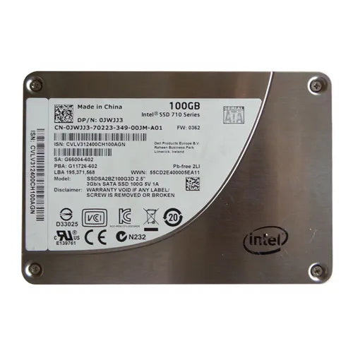JWJJ3 Dell 100GB Multi-Level Cell SATA 6Gb/s Hot-Pluggable 2.5-Inch Solid State Drive for PowerEdge Servers