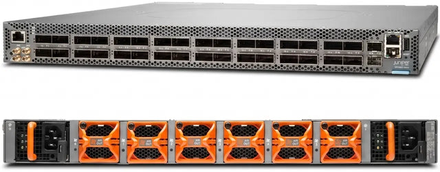 QFX5220-32CD-AFO Juniper QFX Series QFX5220-32C 32 x Ports QSFP56-DD 400GBase-X + 2 x SFP+ Ports Layer 3 Managed 1U Rack-mountable Back-to-Front Airflow Gigabit Ethernet Network Switch