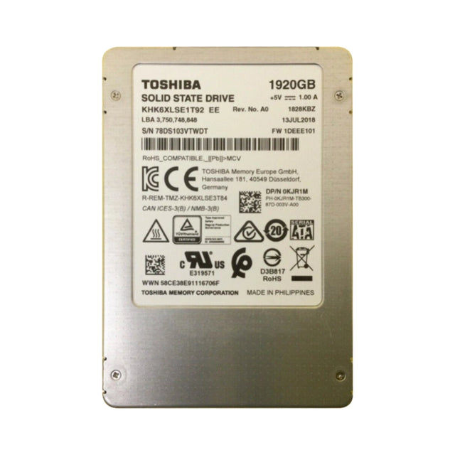 KHK6XLSE1T92-Toshiba 1.92TB 2.5 inch TLC 6Gb/s SATA SSD