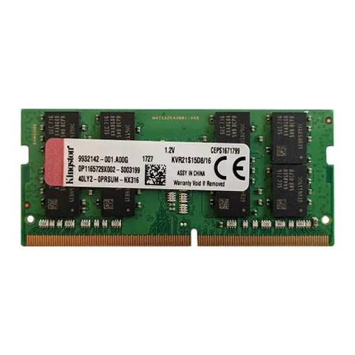 KVR21S15D8/16 Kingston 16GB DDR4-2133MHz PC4-17000 Non-ECC Unbuffered SODIMM CL15 2Rx8 1.2V 260-Pin Memory Module
