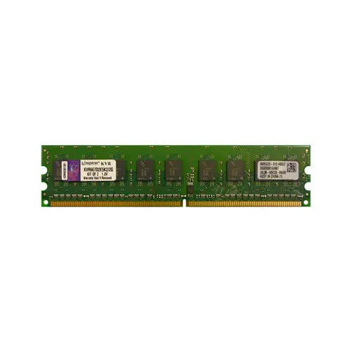 KVR667D2E5K2/2G - Kingston 2GB Kit (2 X 1GB) DDR2-667MHz PC2-5300 ECC Unbuffered CL5 240-Pin DIMM Dual Rank Memory
