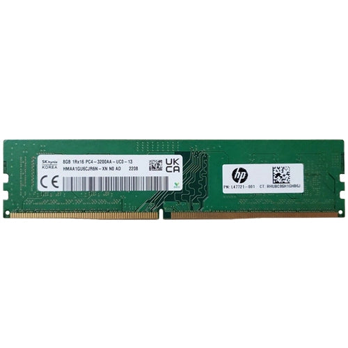 L47721-001 HP 8GB PC4-25600 DDR4-3200MHz non-ECC Unbuffered CL22 288-Pin DIMM 1.2V Single Rank Memory Module