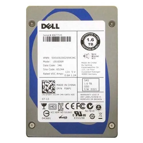 LB1606R Dell Lightning Read-Intensive 1.6TB SAS 6Gb/s MLC 2.5-Inch Solid State Drive