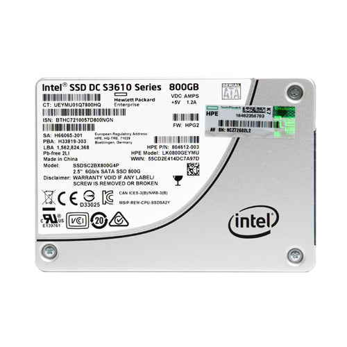 LK0800GEYMU HP 800GB Multi-Level Cell SATA 6Gb/s Hot Swappable Mixed Use-2 SFF 2.5-Inch Solid State Drive with Smart Carrier for ProLiant Server BL465c Gen9